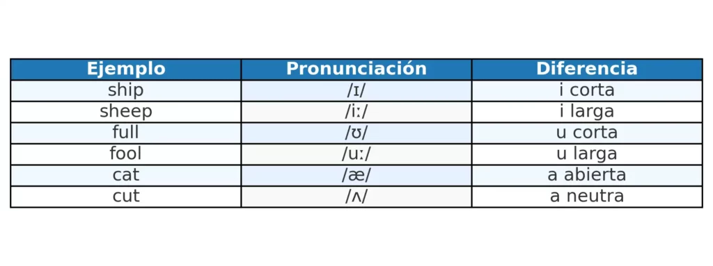 tabla pronunciación